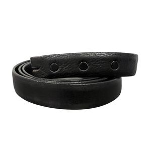 Tom Taylor Custom Black Leather Skinny Belt Santa Fe 53"